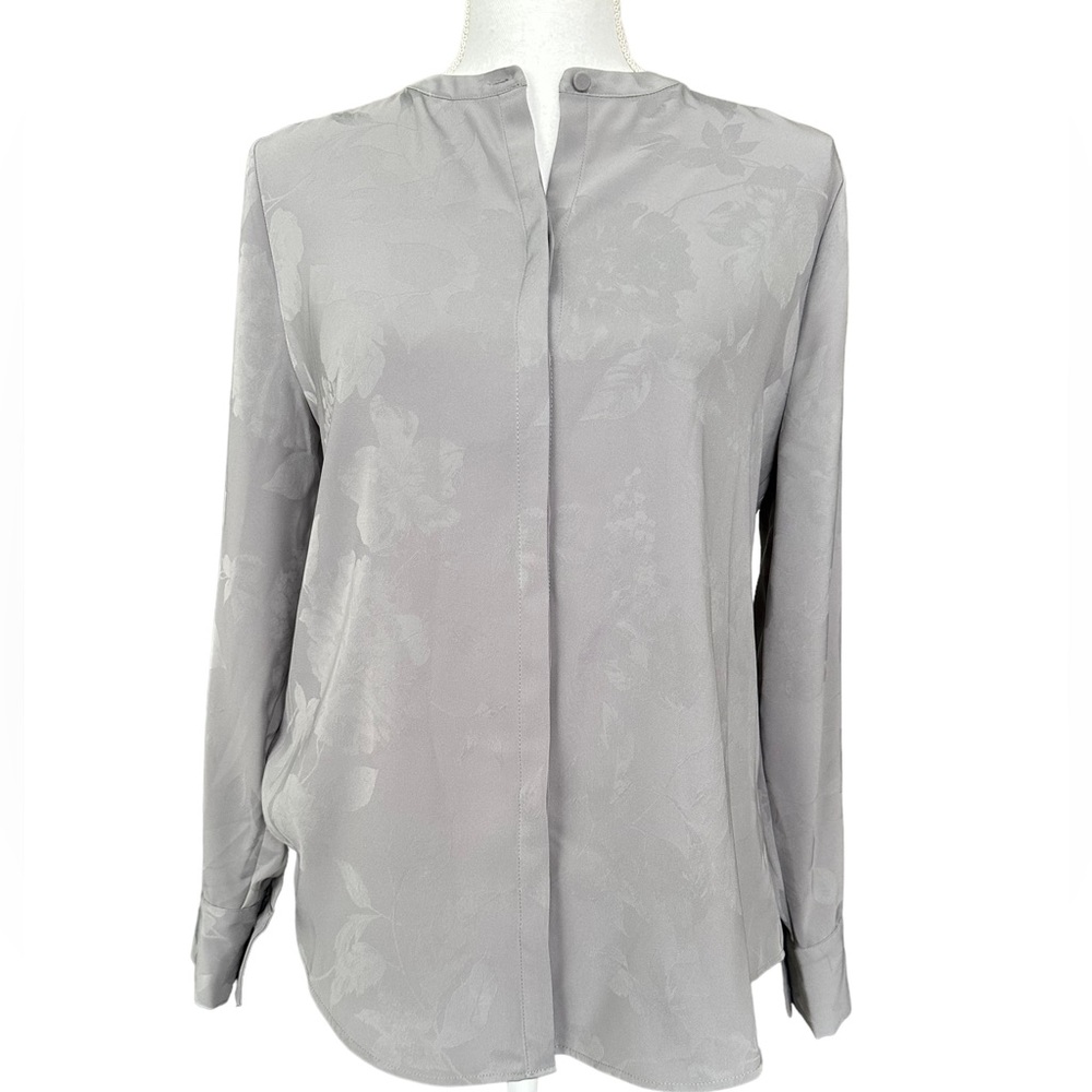 Chico's Gray Button Down Blouse - Size Small - image 2